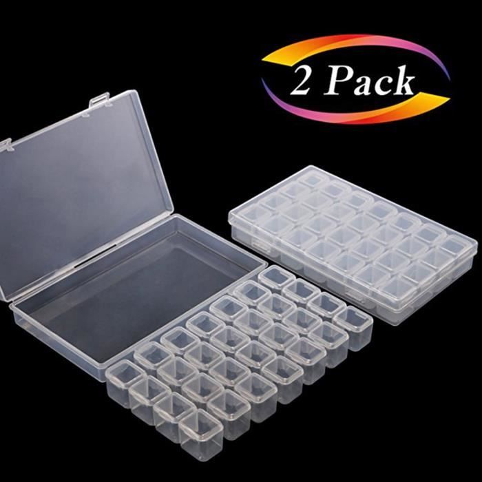 Réglables en plastique boîte de rangement de bijoux cas outil organisateur de perles outil