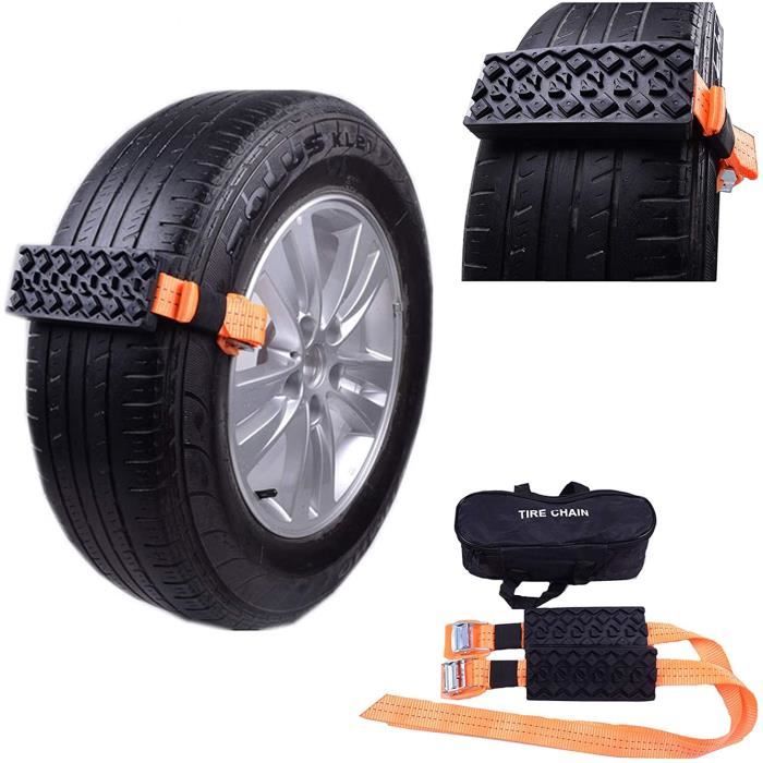 chaîne de neige 2 pcs universelles antidérapant chaîne de pneus chaînes de sécurité pour voitures truck conduite sur route de