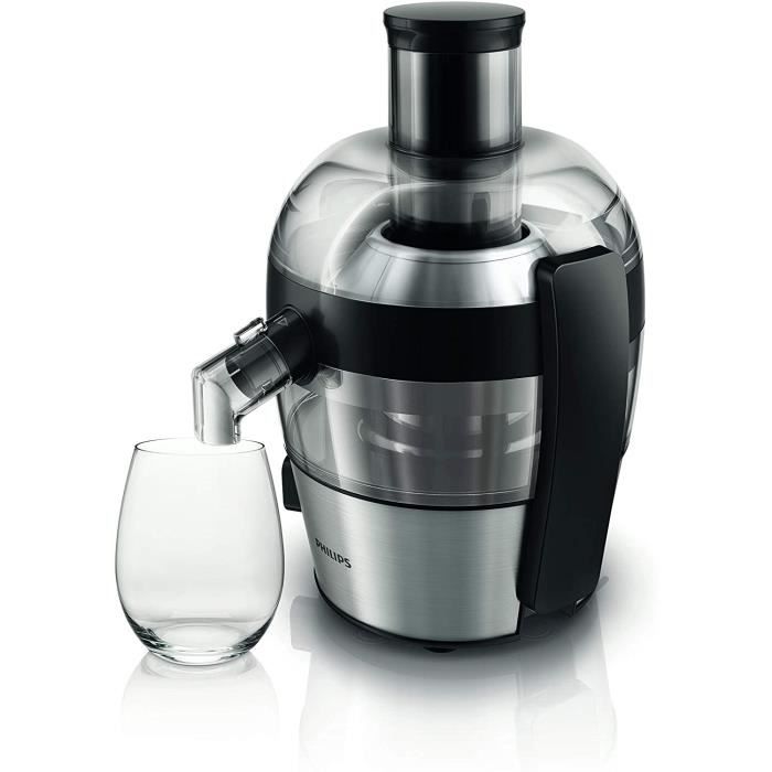 ROBOT MULTIFONCTIONS-ROBOT MENAGER - ROBOT DE CUISINE Philips HR1836-00 Centrifugeuse noire 500W, Quickclean nettoyage 1mn, ch423