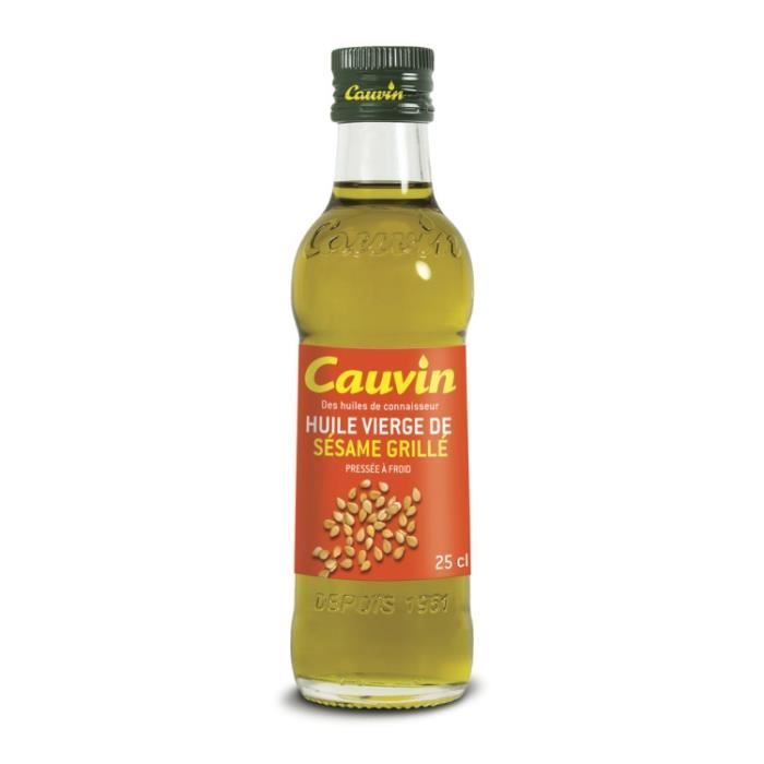 Huile vierge de sésame grillé 250 ml Cauvin