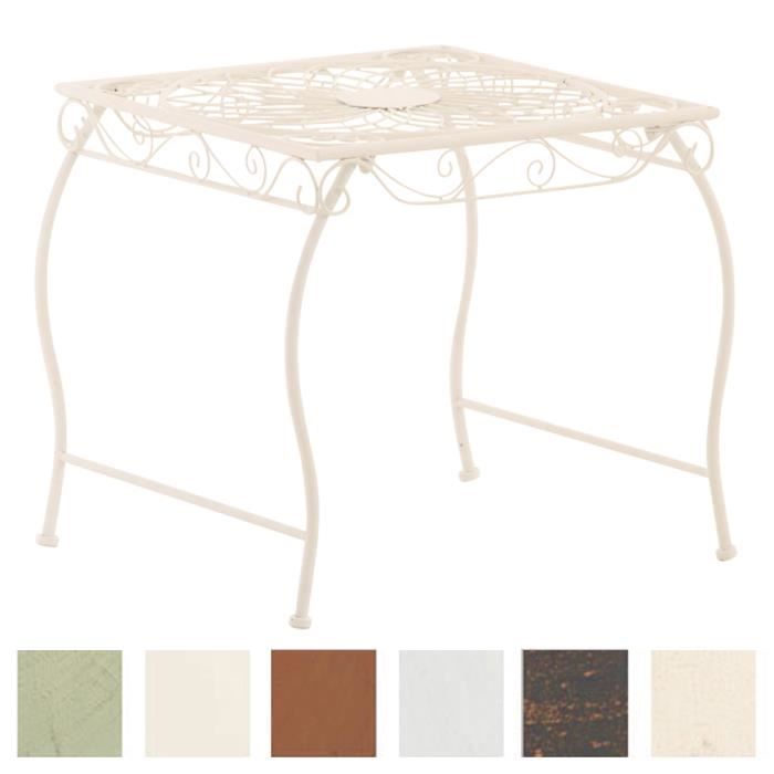 CLP Gracieuse Table de jardin en fer forgé ZARINA, Table de bistrot au style nostalgique, dimensions: 49 x 45, 6 couleurs au choi...