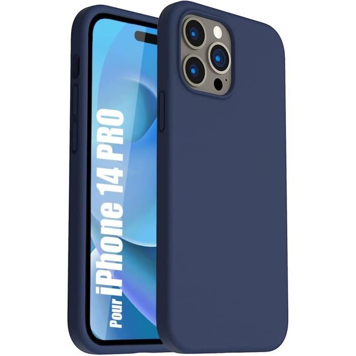 Coque Ultra Fin pour iPhone 14 Pro en Silicone Bleu Marine