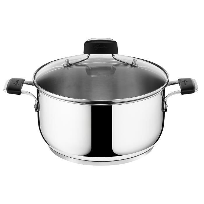 Lagostina 12895020524 Marmite avec couvercle Tempra Inox 24 cm