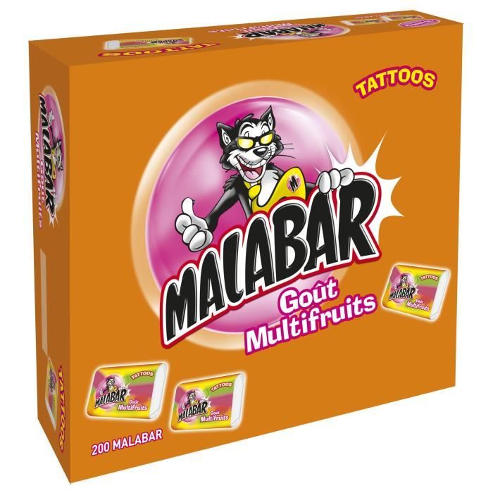 MALABAR Bonbons Multifruits - Boite de 200 pièces