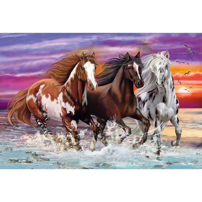 Puzzle 200 pièces : Trio de chevaux sauvages Coloris Unique
