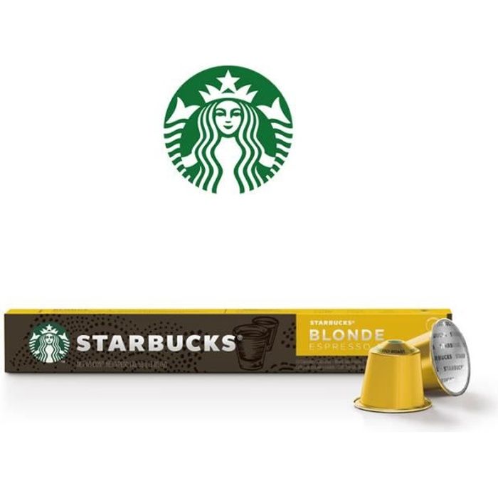 Capsules de café Starbucks Blonde expresso roast compatible machines Nepresso - 10 capsules