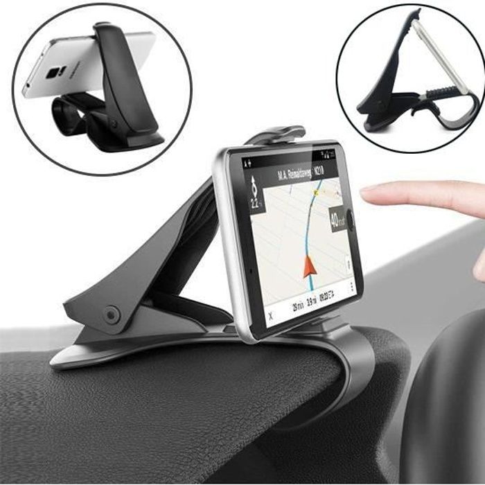 Support Téléphone Voiture Auto Universel Support Portable Fixation sur Tableau de Bord pour iPhone Huawei HTC Sony Tablet GPS