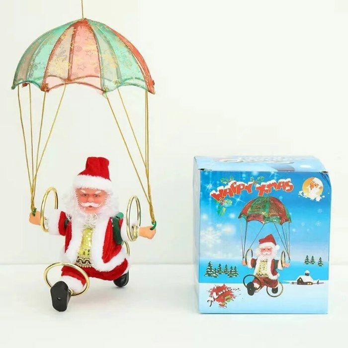 Père Noël électrique Qui Grimpe - Décoration Animée Avec Musique, Pour Arbre De Noël Ou Fenêtre - Fonctionne Avec Piles - 10