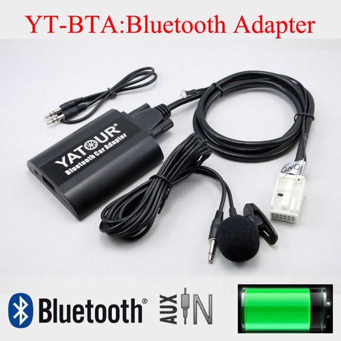 Qiilu Câble Adaptateur Bluetooth 5.0 Mains Libres 12V Pour Audi MMI AMI - Compatible A4L A6L Q5 Q7