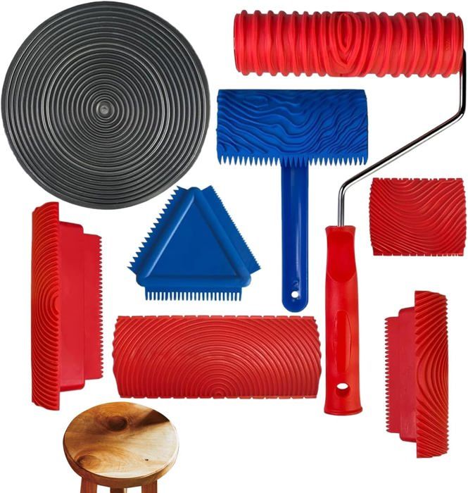 Pinceau à Peinture 8 Rouleau Pinceau à Peinture Outil de Décoration Pinceau pour Mur Rouleau avec Poignée en Plastique - 2026 Brosse rotative, rouleau de peinture price