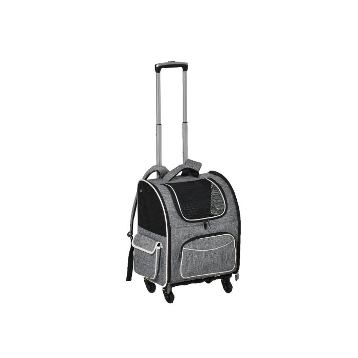 Comparer les prix de ®TONLRGY Poussette pour chien sac de transport 2 en 1 et sac à dos pour chats avec porte et fenêtre gris 43 x 33 x 515 cm