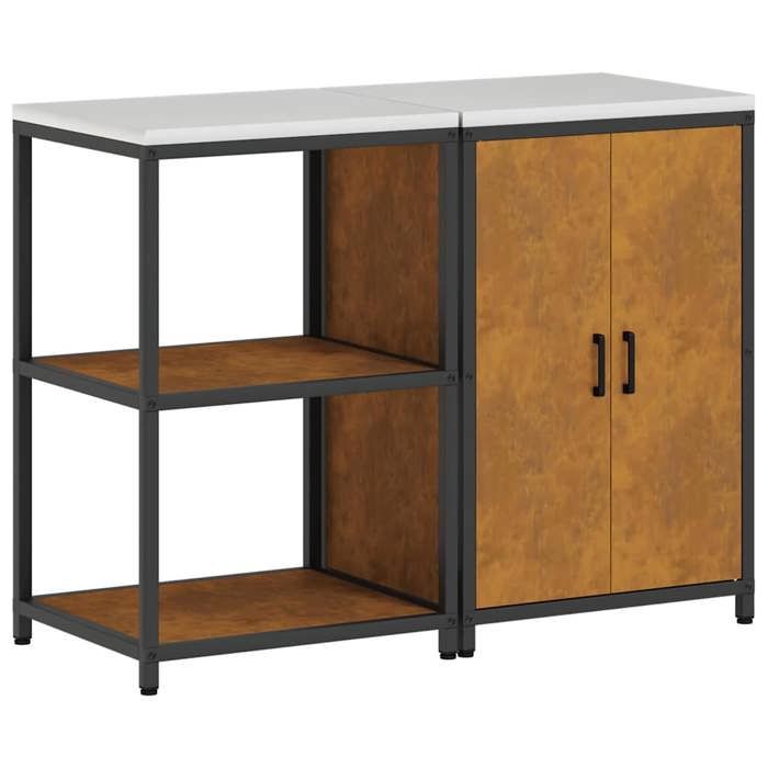 Ensemble de rangement cuisine avec étagère 2 pcs Anthracite | Leroy Merlin