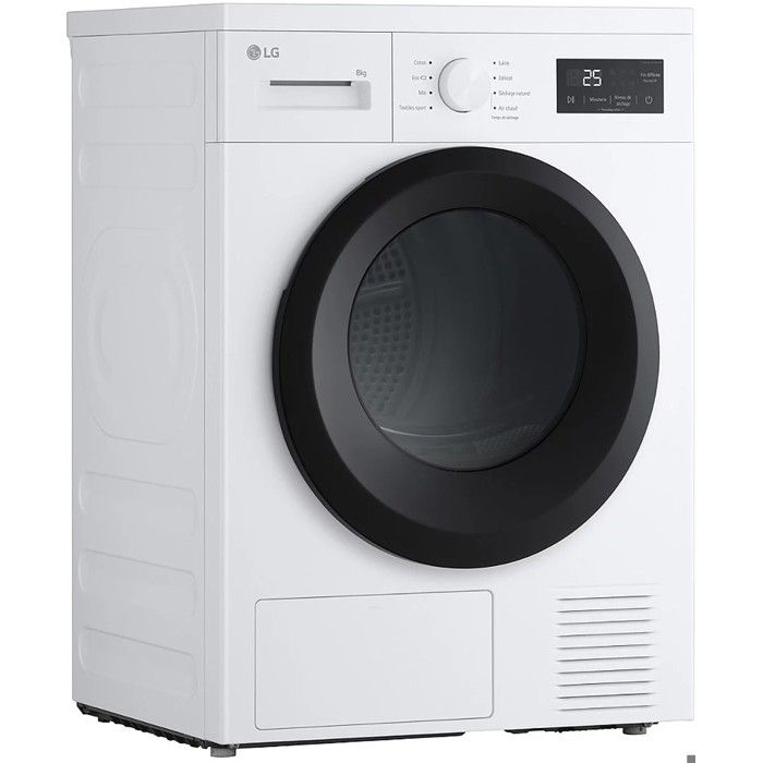 Sèche linge pompe à chaleur 8 kg LG RH8N15WH - vue 3