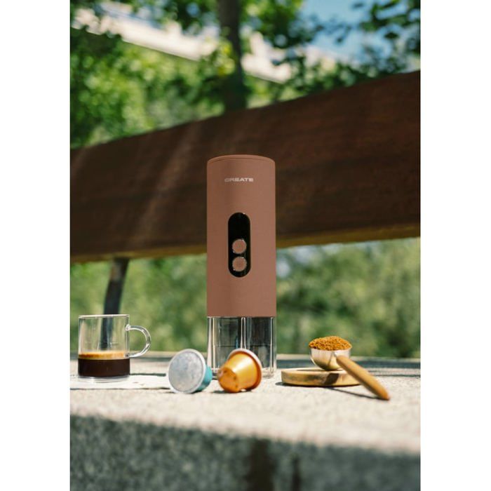 Cafetière espresso portable - Create - THERA MOVE - 15 bars - Capsules & café moulu - 150 W