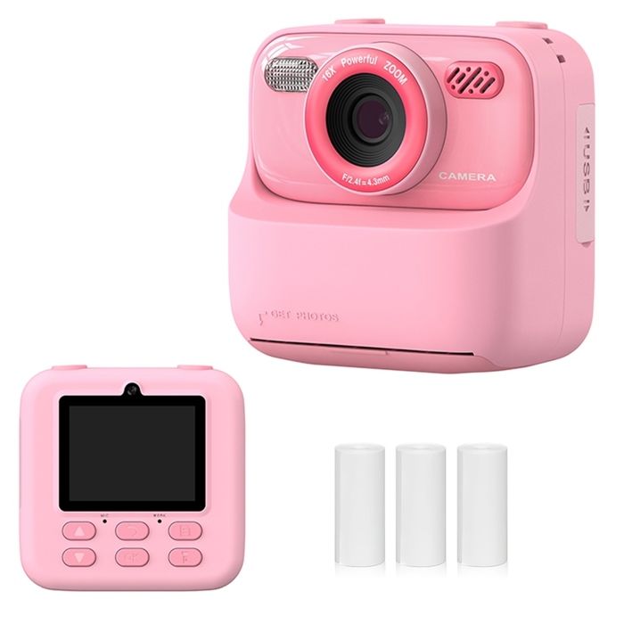 Appareil Photo Instantané Enfant 48MP / 1080p – Impression Thermique, Écran 2″, Zoom 8x, Carte 32Go + 4 Rouleaux Papier – 3-12 Ans Impression Thermique HD Appareil Photo Instantané Enfant 48MP / 1080p – Impression Thermique, Écran 2″, Zoom 8x, Carte 32Go + 4 Rouleaux Papier – 3-12 Ans Impression Thermique HD