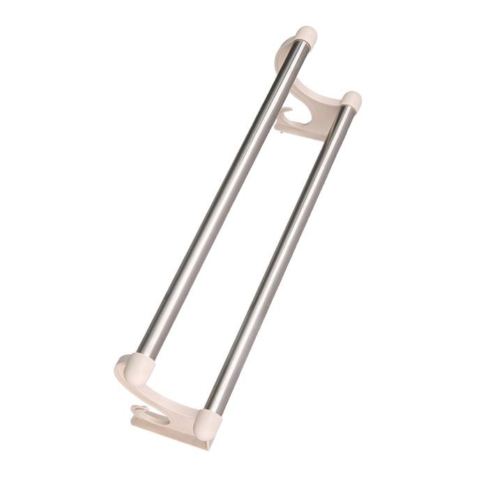 Porte-serviettes mural - SHIPENOPHY - porte-serviettes double - sans perçage - plastique & inox - gain de place