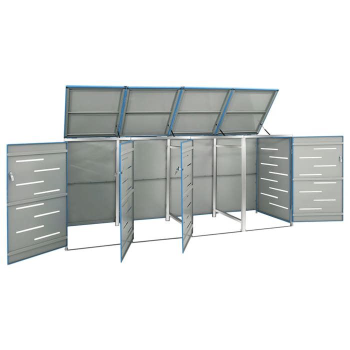 En PromotionAbri pour 4 poubelles Moderne - ABOTT@ Coffre doutils/Armoire Bas poubelle - 2765x775x1125cm Inox B8770642