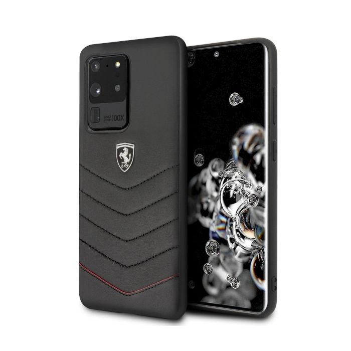 Coque rigide - FERRARI - Samsung Galaxy S20 Ultra - Noir - Ferrari Heritage - Plastique durable