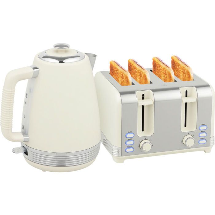 Bouilloire et grille-pain 17 L 2200 W thermostat Strix filtre grille-pain 4 tranches 7 niveaux de brunissage ramasse-miettes