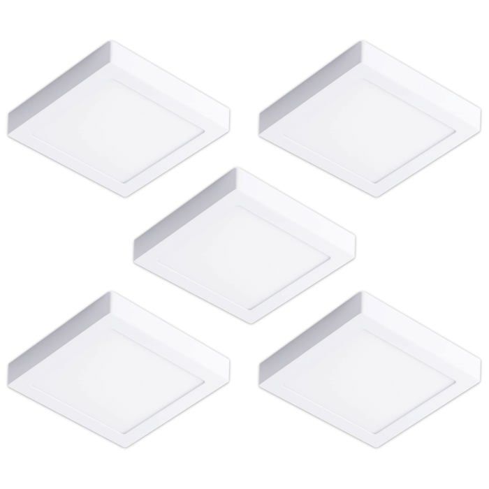 HYBEC- Luminaire Plafonnier Plafonnier LED Lustre Chambre Bureau Blanc 24W (Pack 5)