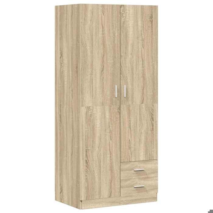 Garde-Robe de Rangement(1 pc) Armoire/Penderie Chambre Chêne sonoma 80x52x180 cm Aggloméré B11167