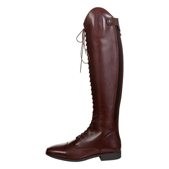 Bottes déquitation en cuir femme HKM Elegant Lace Standard - braun