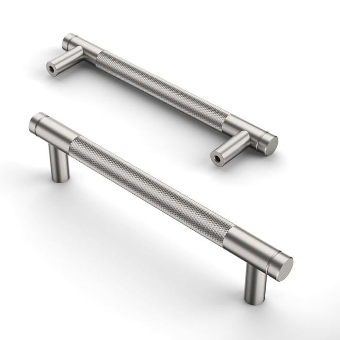 10 Pièces Poignee de Meuble Cuisine Argenté 128mm Poignées Meubles avec Vis pour Bureaux Tiroirs Armoires 10 Argenté