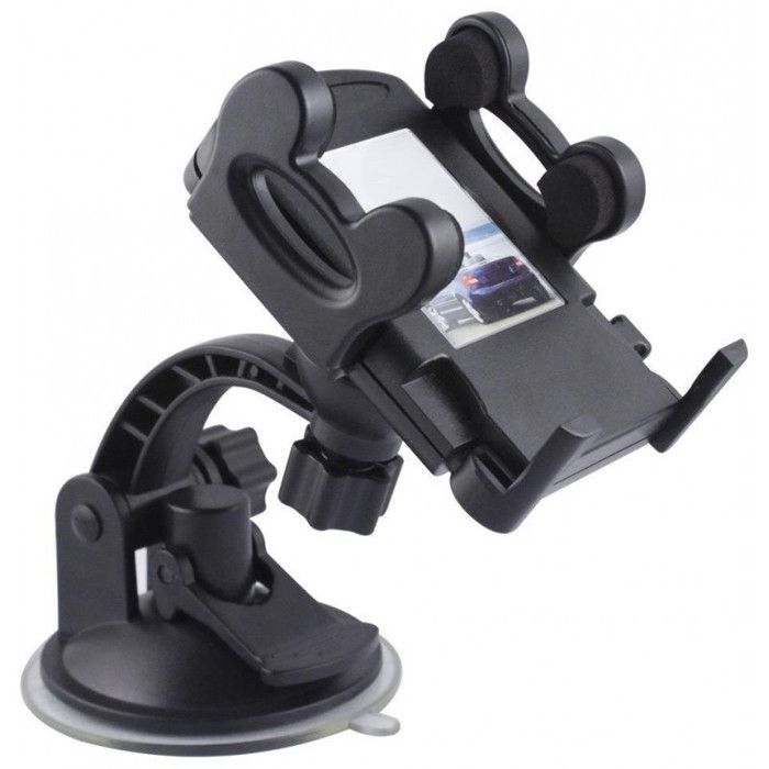 Support Téléphone BAPPSUS Silicone Noir – Ventouse – Antidérapant – Universel
