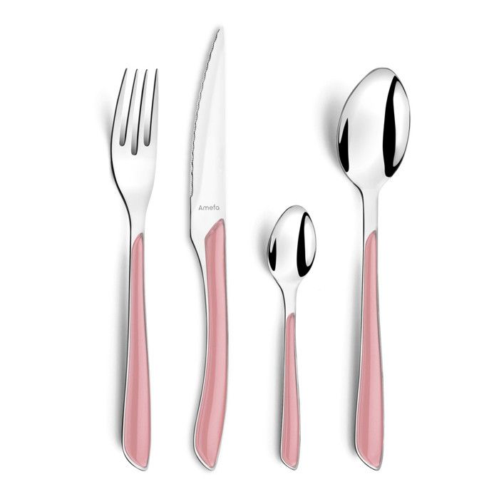Eclat Pastel Rose - Ménagère 24 pièces