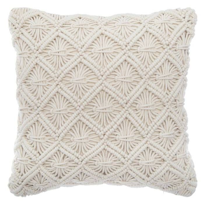 Coussin Eté Indien beige 40x40cm - Atmosphera Créateur dintérieur