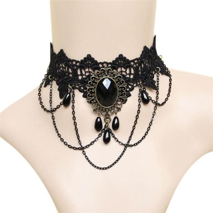 collier ras de cou noir pas cher collier ras de cou noir pas cher