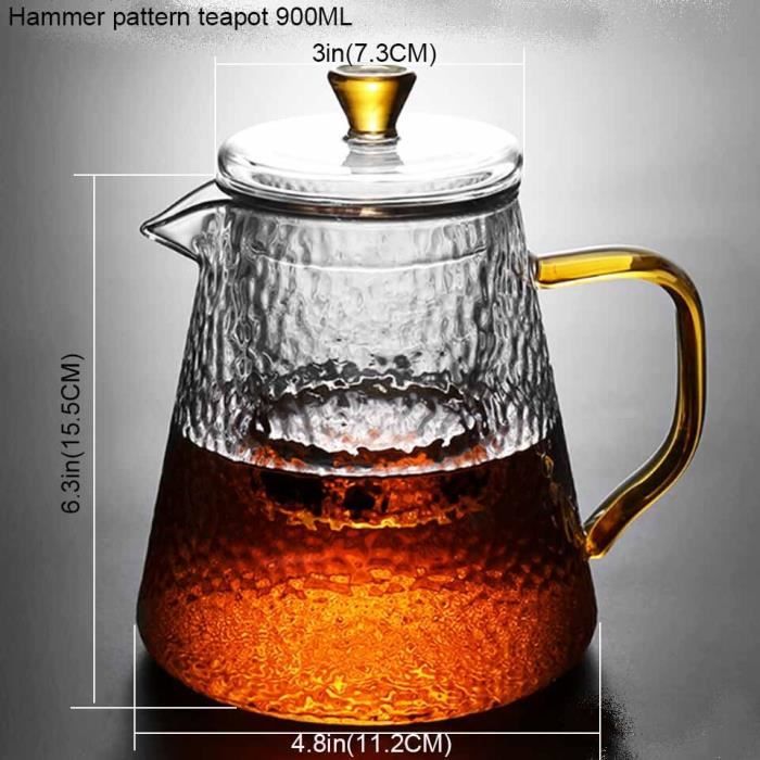Théière En Verre Borosilicate 1,2 L MAOCI Avec Infuseur Inox - Édition Spéciale