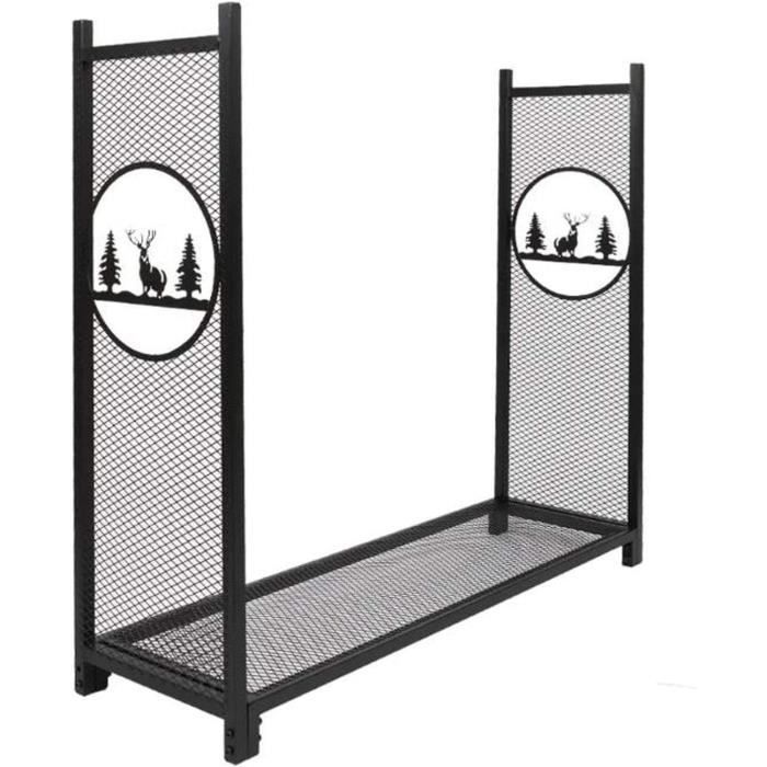 Akozon support à bûches de cheminée Support de stockage de bois de