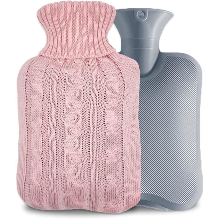 Bouillotte Chaude Avec Housse Tricotée Motif Noël – Capacité 2000 Ml – Kit Complet Pour Rester Au Chaud