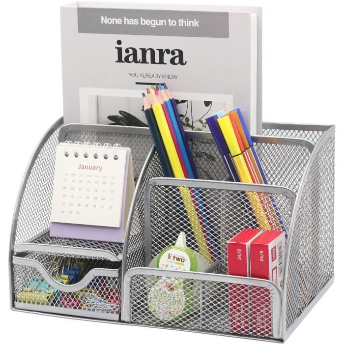Porte-Stylo Guitare En Métal Créatif - Organisateur De Bureau Musicien Pour Stylos, Crayons Et Accessoires