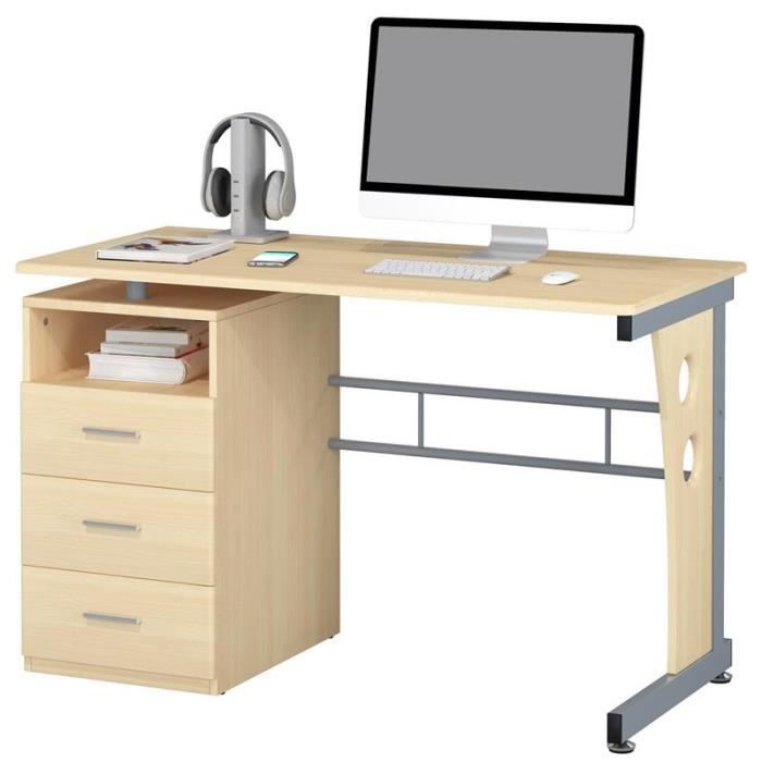 Bureau Informatique Rio Avec Tiroirs De Rangement Couleur Erable Achat Vente Bureau Bureau Informatique Erable Soldes Sur Cdiscount Des Le 20 Janvier Cdiscount