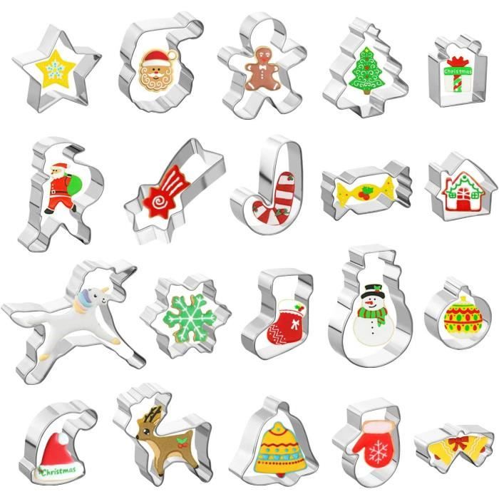 MELLIEX 8 Pièces Emporte Piece Noël En Acier Inoxydable