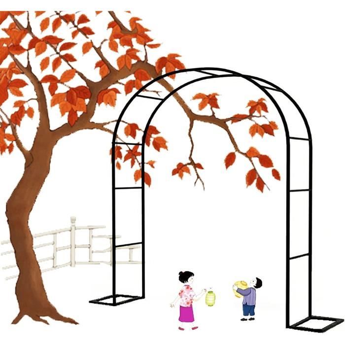 Arche De Jardin En Métal Galvanisé – 120 Cm Large X 220 Cm Haut | Tonnelle Rosier Grimpant Plantes Mariage Décoration Extérieur