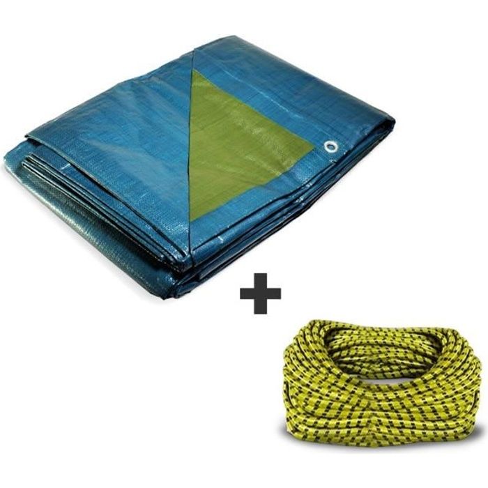 pack bache protection 20m2 pret a l emploi 1 bache multi usage resistante 1 sandow elastique cdiscount bricolage