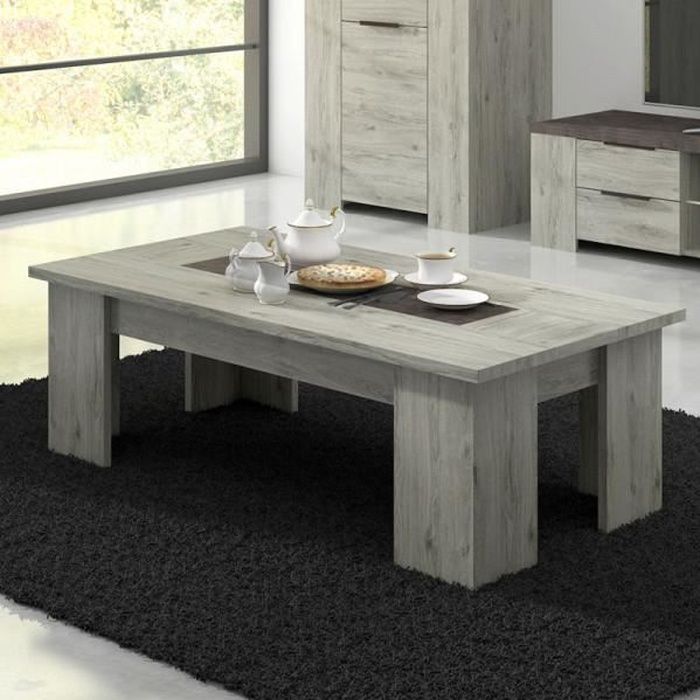 table basse bois beton cdiscount