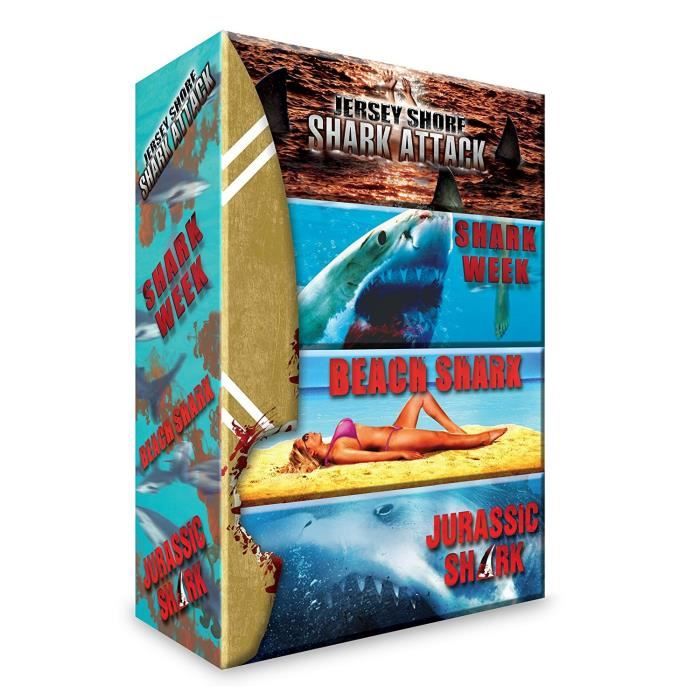 DVD - Coffret requin : JERSEY SHORE SHARK ATTACK + SHARK WEEK + BEACH SHARK + JURASSIC SHARK