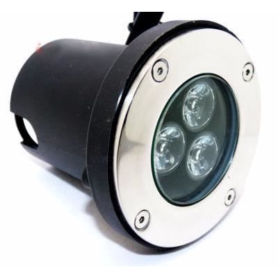 Spot Extérieur Encastrable LED Sol 3W IP65 80° - Noir - Silumen