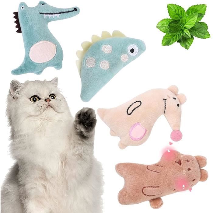 4 peluches de qualité supérieure avec catnip KaraLuna Jeu de jouets pour chat avec herbe à chat 