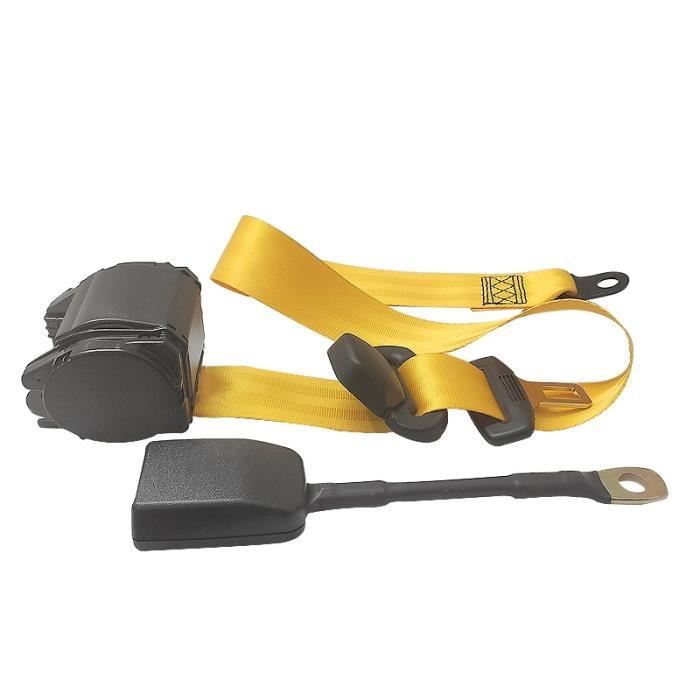 Jaune Sangles de ceinture de s curit 3 points verrouillage d
