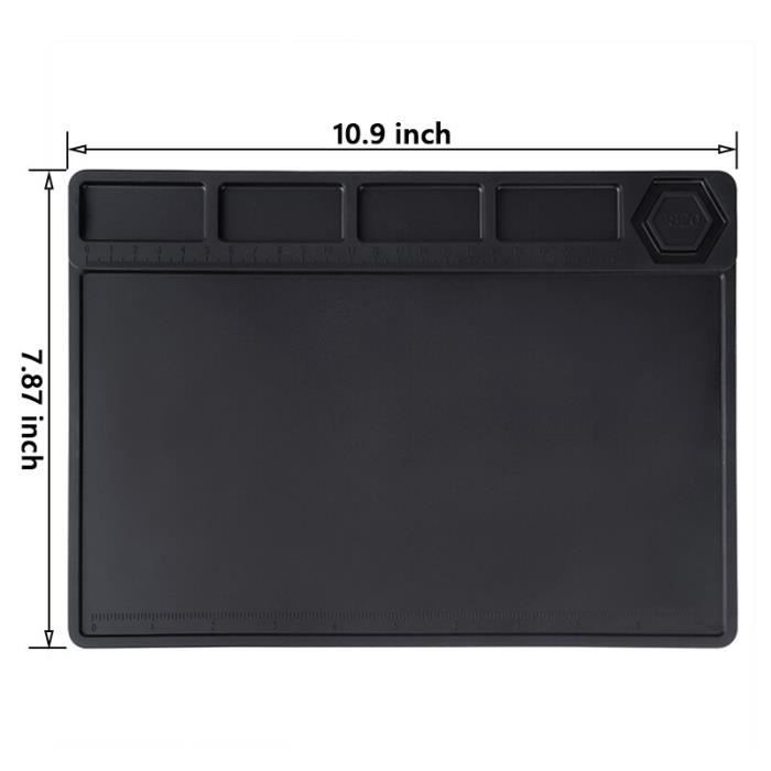 Tapis Antidérapant Pour Barbier, Tapis En Silicone Flexible Antidérapant Pour Tondeuses, Ciseaux, Tapis De Rangement Pour Station De Barbier, Tapis De Salon Pour Outils De