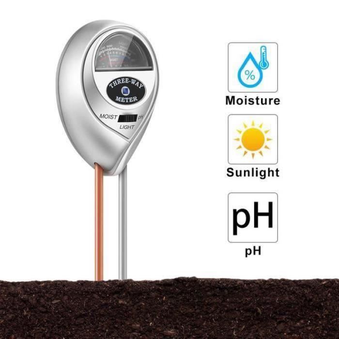 Testeur De Sol Numérique 2 En 1 - Mesure Humidité Et PH, écran LCD Rétroéclairé, Pour Plantes Intérieur/extérieur