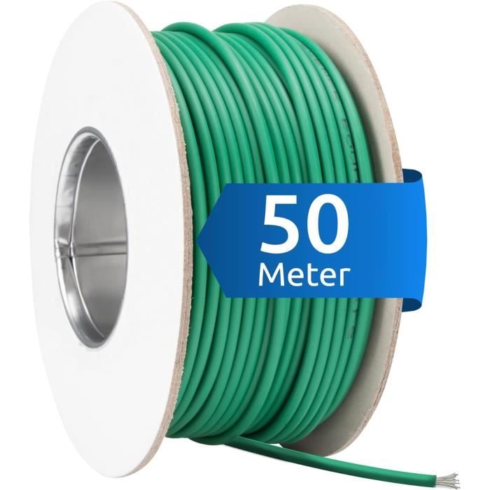 Kit Câble Périphérique Robot Tondeuse 500 M + 200 Piquets + Connecteurs - Universel, Cuivre Galvanisé, 2,7 Mm - Pour Gardena, Bosch, Worx, Etc.