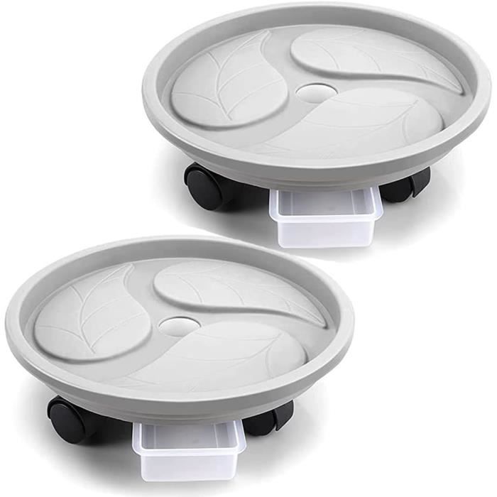 Vbnuyhim Support Roulant Pour Plantes Avec Roulettes - Chariot Robuste Pot De Fleurs 23 à 36cm - Maison Jardin Bureau