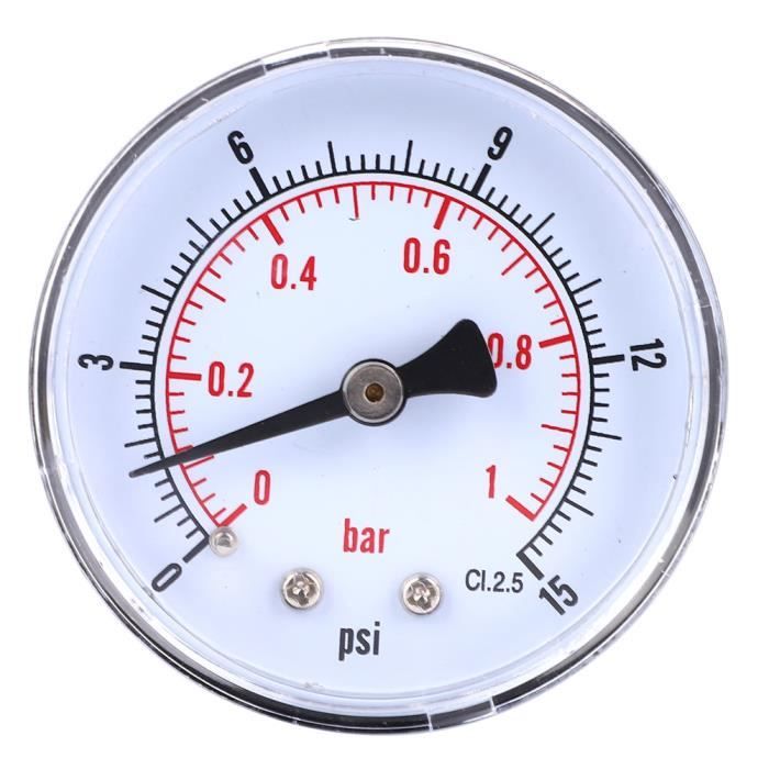 Jauge à Vide FTVOGUE Avec Raccord 1/8 BSPT - Pour Eau, Air, Gaz, Mesure Précise De -30 à 0 InHg