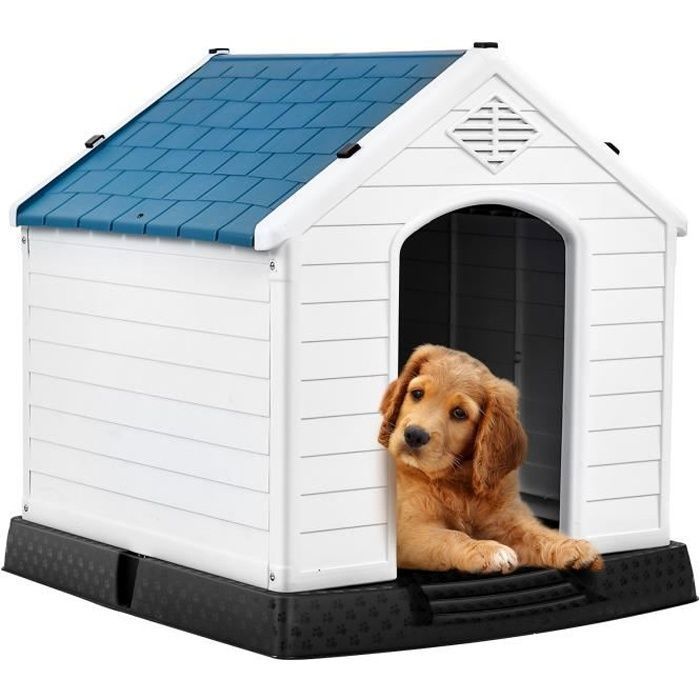 COSTWAY Niche pour Chien Intérieur/Extérieur 78 5 x 87 5 x 81 5 CM Abri pour Chien avec Toit Étanche Amovible et Bouche COSTWAY Niche pour Chien Intérieur/Extérieur 78 5 x 87 5 x 81 5 CM Abri pour Chien avec Toit Étanche Amovible et Bouche